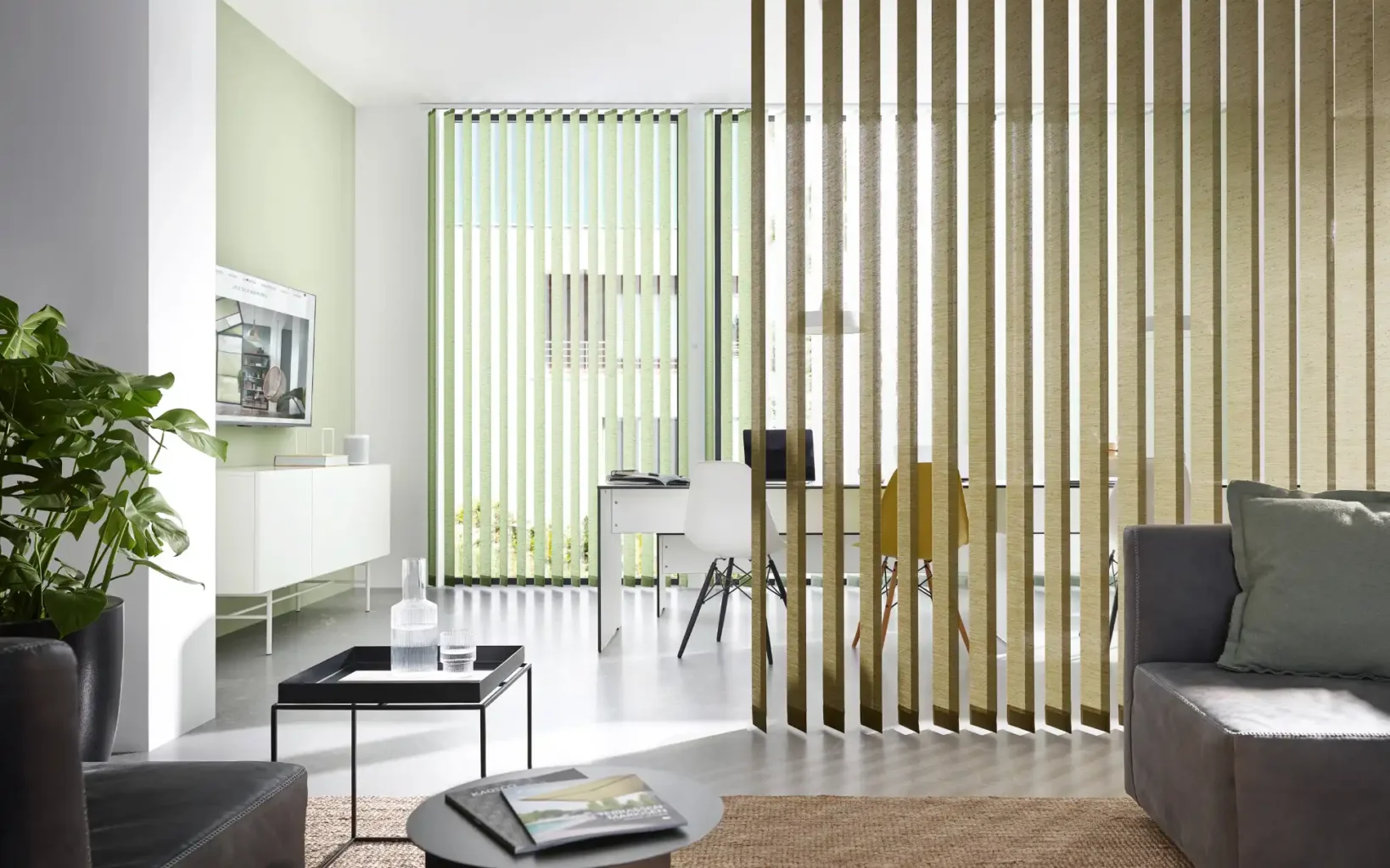 Lamellenvorhang als Sichtschutz und als Raumtrenner